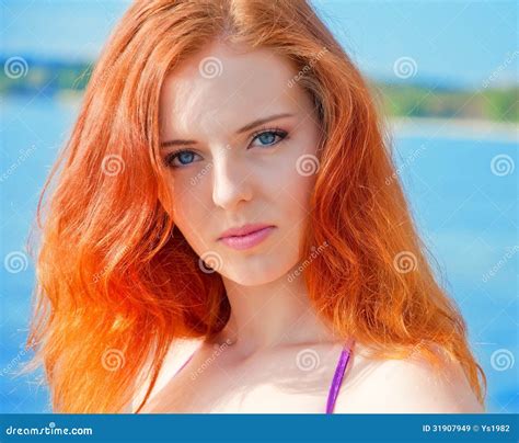 sexy redhead bikini|2,967 Red Head Swimsuit Stock Photos & High